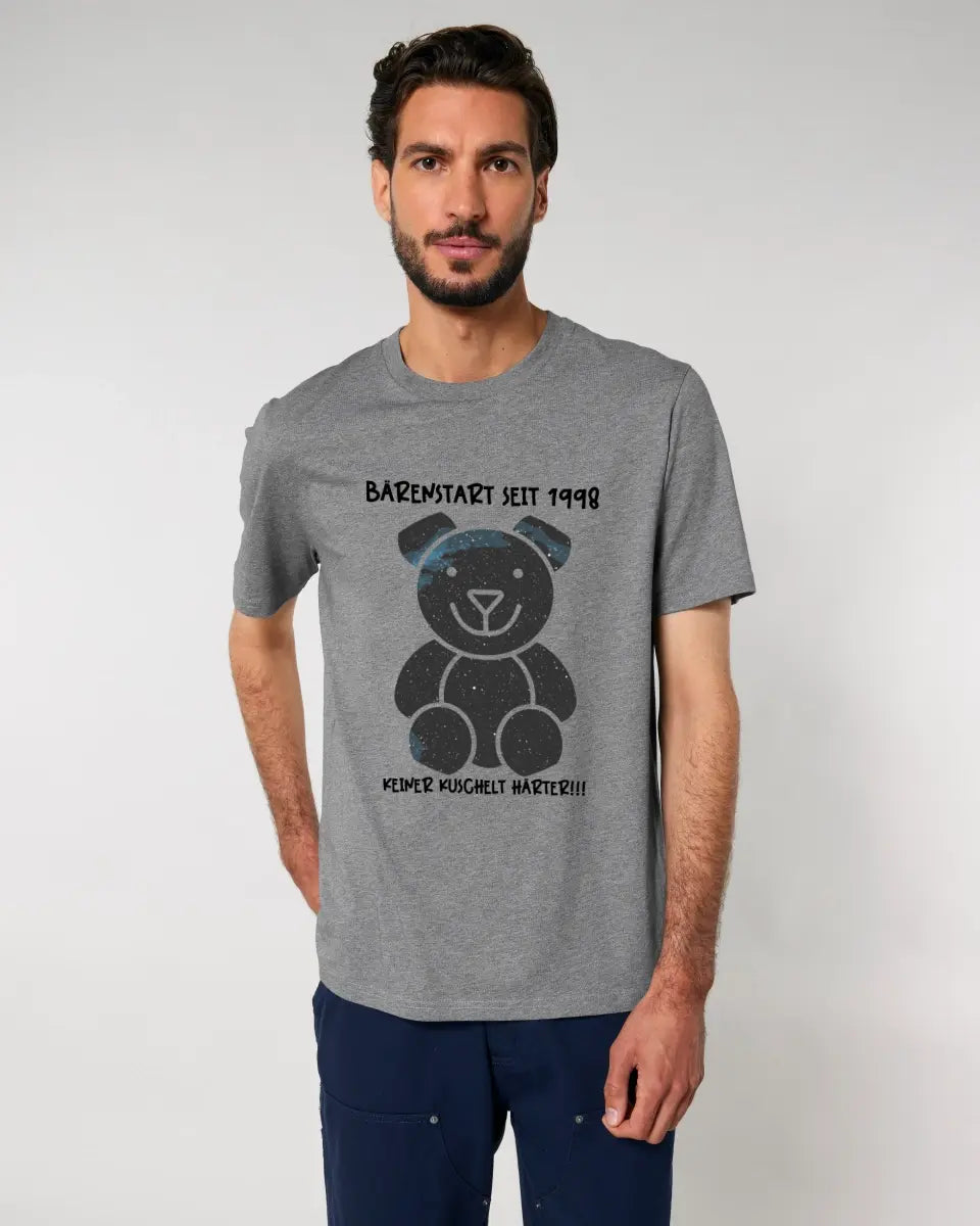 Echte Sternenkarte als Teddybär + Text • Unisex Premium T-Shirt XS-5XL aus Bio-Baumwolle für Damen & Herren • Exklusivdesign • personalisiert