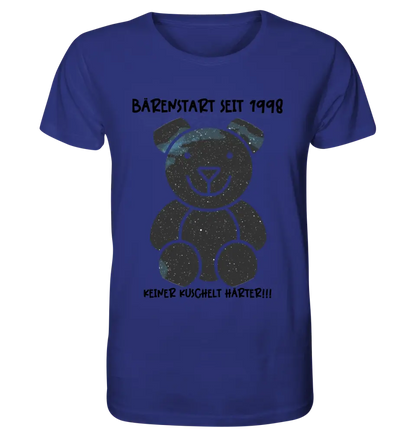 Echte Sternenkarte als Teddybär + Text • Unisex Premium T-Shirt XS-5XL aus Bio-Baumwolle für Damen & Herren • Exklusivdesign • personalisiert