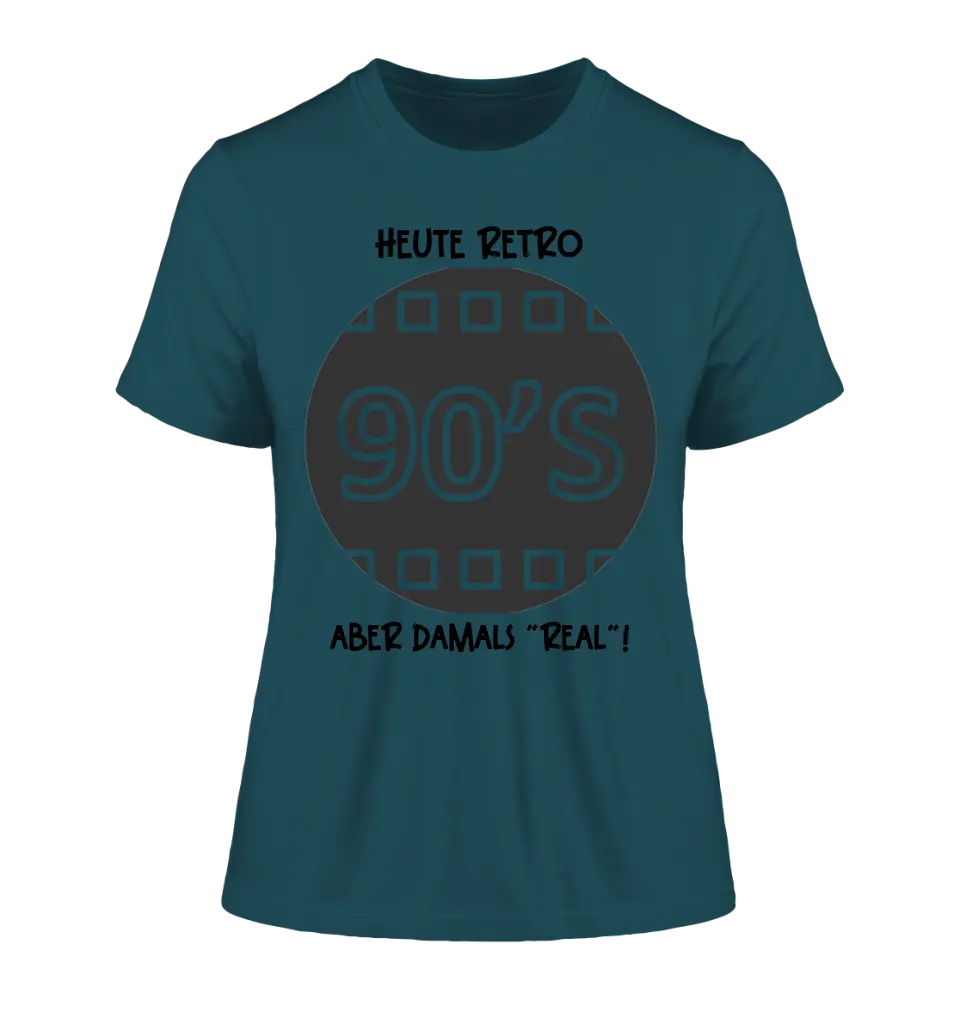 Echte Sternkarte 90s + Text • Ladies Premium T-Shirt XS-2XL aus Bio-Baumwolle für Damen • Exklusivdesign • personalisiert