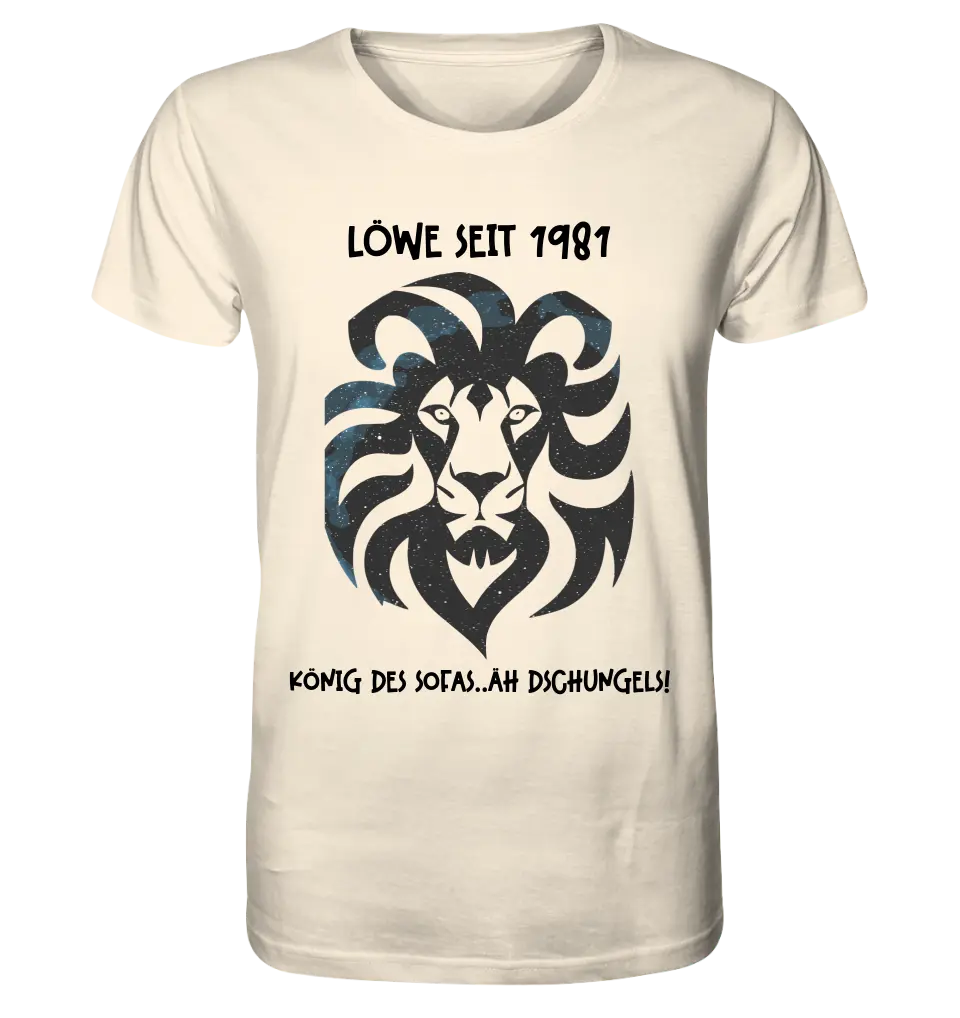 Real star map as a lion + text • Unisex premium T-shirt XS-5XL made of organic cotton for women &amp; men • Exclusive design • personalized