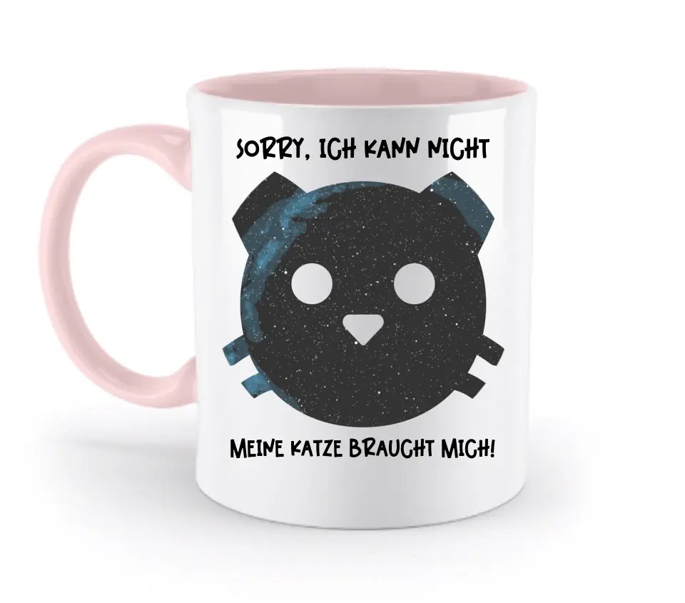 Echte Sternenkarte als Katze + Text • zweifarbige Tasse  • Exklusivdesign • personalisiert