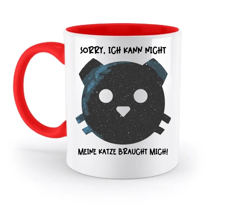 Echte Sternenkarte als Katze + Text • zweifarbige Tasse  • Exklusivdesign • personalisiert