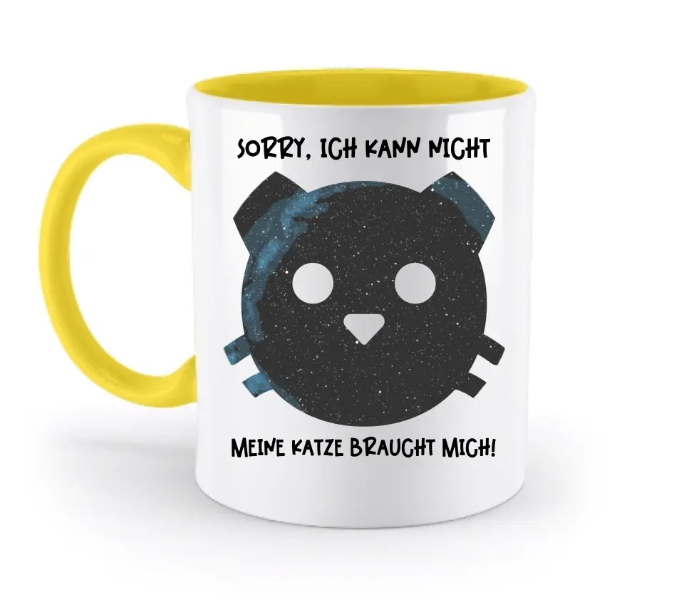 Echte Sternenkarte als Katze + Text • zweifarbige Tasse  • Exklusivdesign • personalisiert