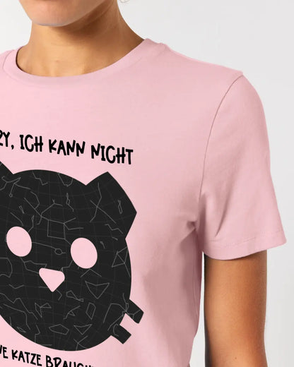 Echte Sternenkarte als Katze + Text • Ladies Premium T-Shirt XS-2XL aus Bio-Baumwolle für Damen • Exklusivdesign • personalisiert