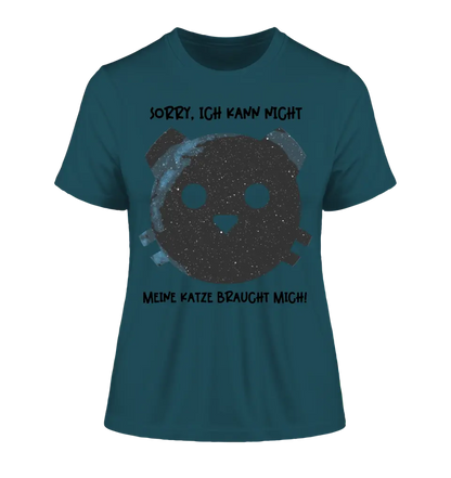 Real star map as a cat + text • Ladies Premium T-Shirt XS-2XL made of organic cotton for women • Exclusive design • personalized