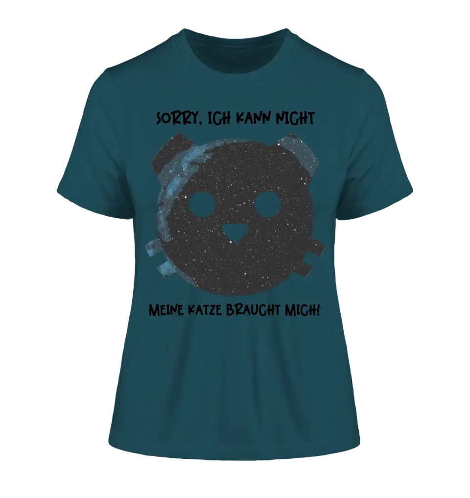 Real star map as a cat + text • Ladies Premium T-Shirt XS-2XL made of organic cotton for women • Exclusive design • personalized