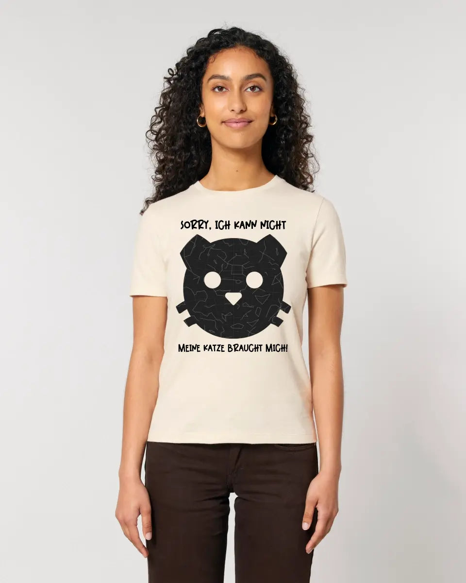 Real star map as a cat + text • Ladies Premium T-Shirt XS-2XL made of organic cotton for women • Exclusive design • personalized