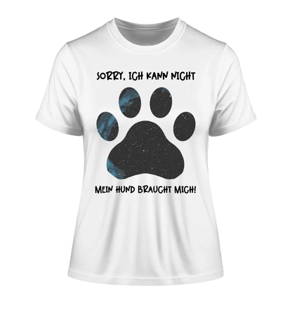 Echte Sternkarte als Hundepfote + Text • Hund • Ladies Premium T-Shirt XS-2XL aus Bio-Baumwolle für Damen • Exklusivdesign • personalisiert