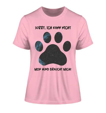 Real star map as a dog paw + text • Dog • Ladies Premium T-Shirt XS-2XL made of organic cotton for women • Exclusive design • personalized