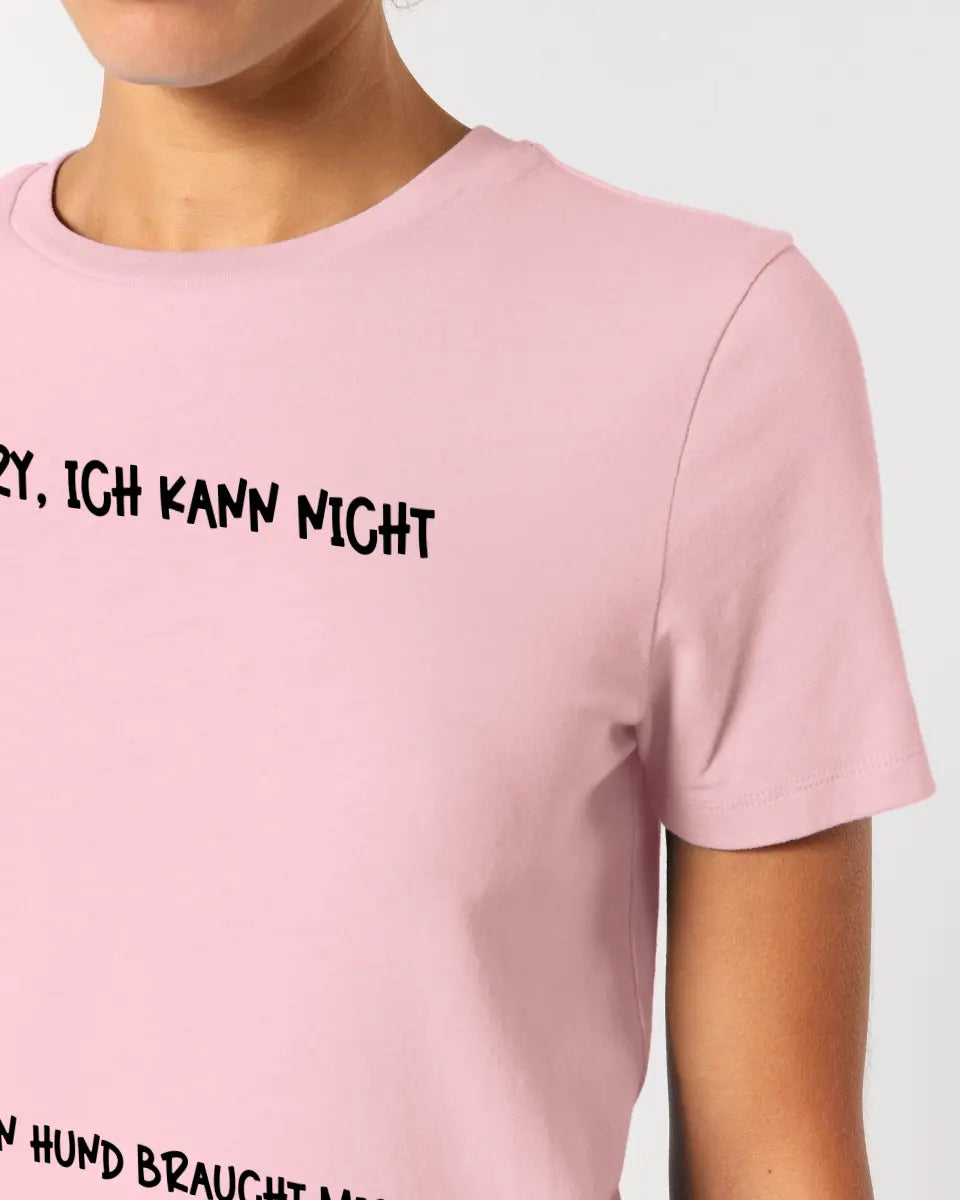 Echte Sternkarte als Hundepfote + Text • Hund • Ladies Premium T-Shirt XS-2XL aus Bio-Baumwolle für Damen • Exklusivdesign • personalisiert