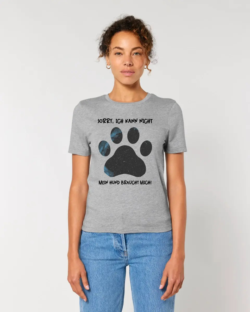 Real star map as a dog paw + text • Dog • Ladies Premium T-Shirt XS-2XL made of organic cotton for women • Exclusive design • personalized