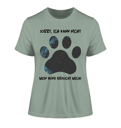 Real star map as a dog paw + text • Dog • Ladies Premium T-Shirt XS-2XL made of organic cotton for women • Exclusive design • personalized