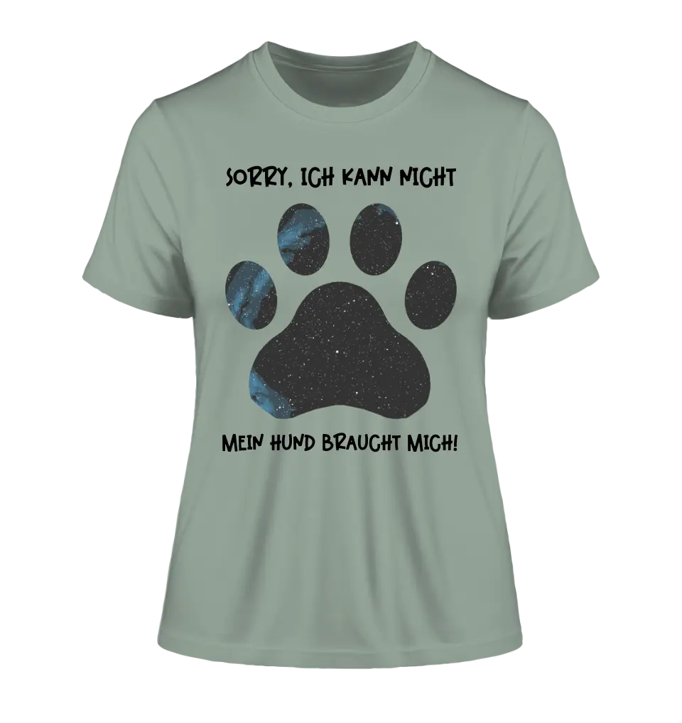 Real star map as a dog paw + text • Dog • Ladies Premium T-Shirt XS-2XL made of organic cotton for women • Exclusive design • personalized