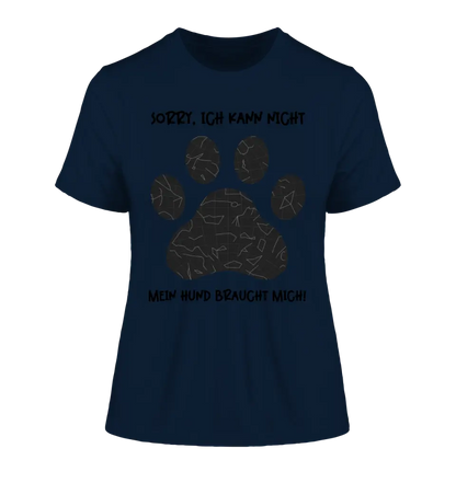 Real star map as a dog paw + text • Dog • Ladies Premium T-Shirt XS-2XL made of organic cotton for women • Exclusive design • personalized