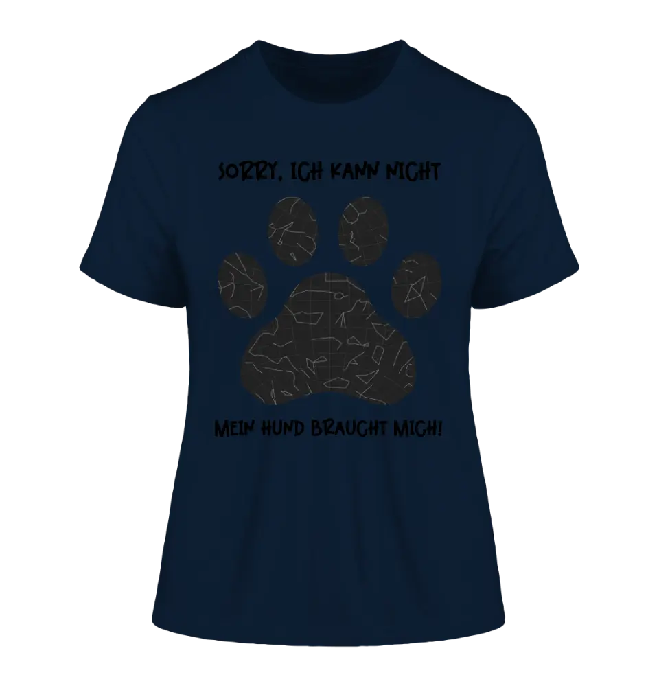 Real star map as a dog paw + text • Dog • Ladies Premium T-Shirt XS-2XL made of organic cotton for women • Exclusive design • personalized