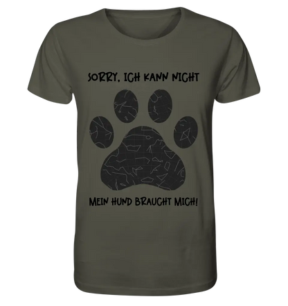 Echte Sternkarte als Hundepfote + Text • Hund • Unisex Premium T-Shirt XS-5XL aus Bio-Baumwolle für Damen & Herren • Exklusivdesign • personalisiert