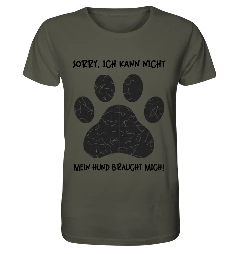 Echte Sternkarte als Hundepfote + Text • Hund • Unisex Premium T-Shirt XS-5XL aus Bio-Baumwolle für Damen & Herren • Exklusivdesign • personalisiert