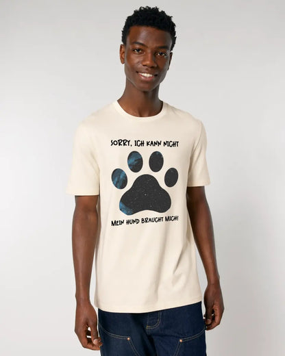 Real star map as a dog paw + text • Dog • Unisex Premium T-Shirt XS-5XL made of organic cotton for women &amp; men • Exclusive design • personalized