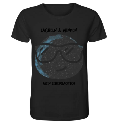 Echte Sternkarte als Emoticon mit Sonnenbrille + Text • Unisex Premium T-Shirt XS-5XL aus Bio-Baumwolle für Damen & Herren • Exklusivdesign • personalisiert