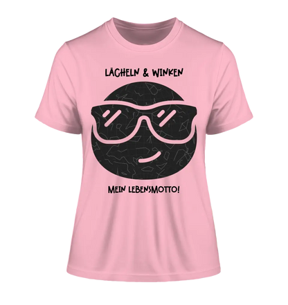 Real star map as emoticon with sunglasses + text • Ladies Premium T-Shirt XS-2XL made of organic cotton for women • Exclusive design • personalized