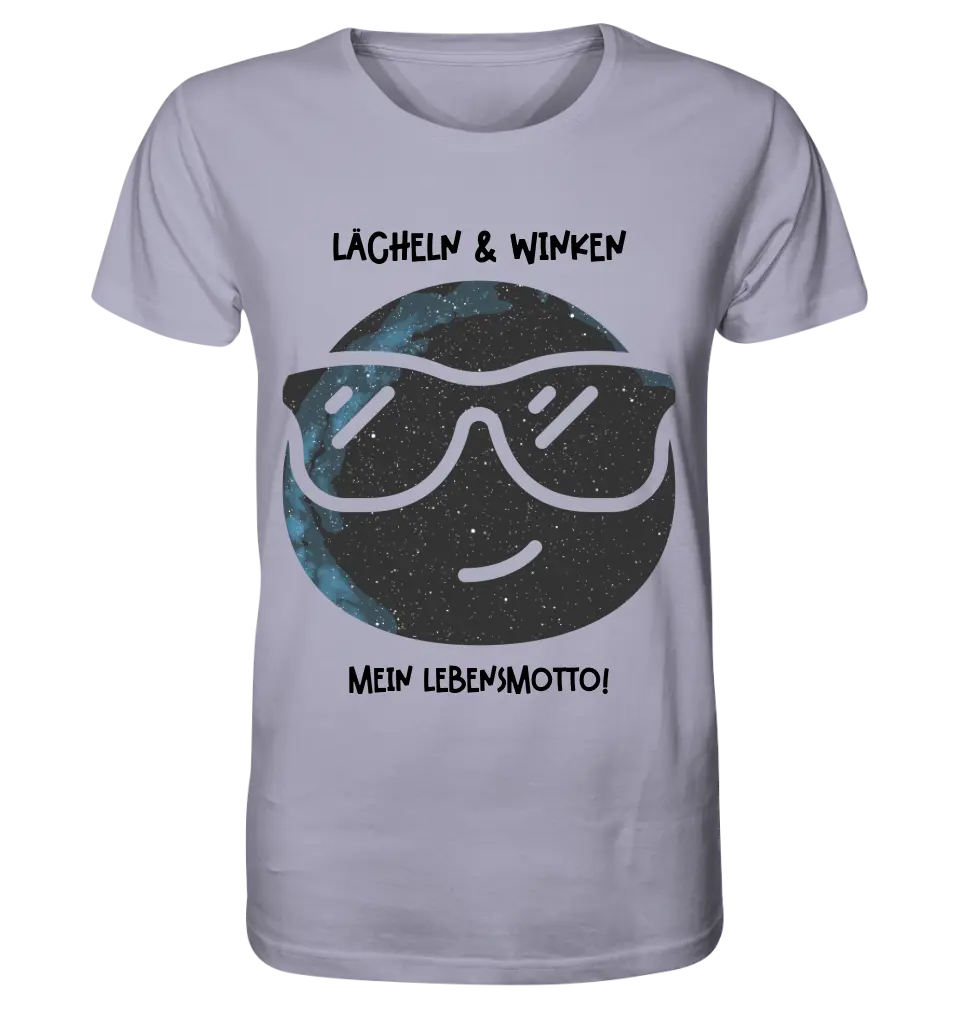 Real star map as emoticon with sunglasses + text • Unisex premium T-shirt XS-5XL made of organic cotton for women &amp; men • Exclusive design • personalized