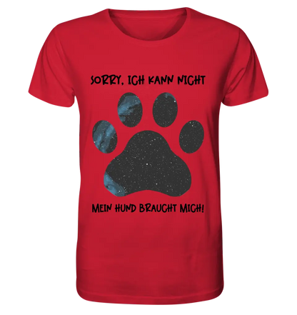 Real star map as a dog paw + text • Dog • Unisex Premium T-Shirt XS-5XL made of organic cotton for women &amp; men • Exclusive design • personalized