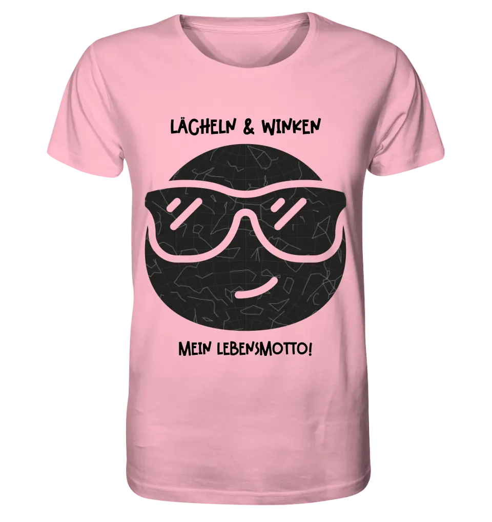 Echte Sternkarte als Emoticon mit Sonnenbrille + Text • Unisex Premium T-Shirt XS-5XL aus Bio-Baumwolle für Damen & Herren • Exklusivdesign • personalisiert