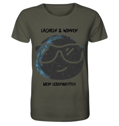 Real star map as emoticon with sunglasses + text • Unisex premium T-shirt XS-5XL made of organic cotton for women &amp; men • Exclusive design • personalized