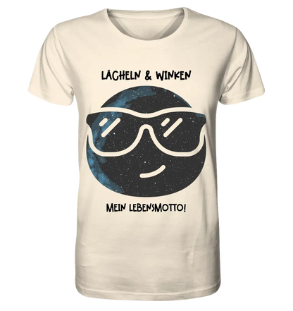 Echte Sternkarte als Emoticon mit Sonnenbrille + Text • Unisex Premium T-Shirt XS-5XL aus Bio-Baumwolle für Damen & Herren • Exklusivdesign • personalisiert