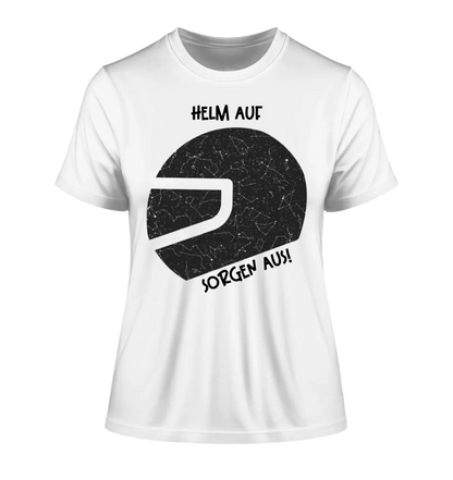 Real star map as helmet + text • Ladies Premium T-Shirt XS-2XL made of organic cotton for women • Exclusive design • personalized