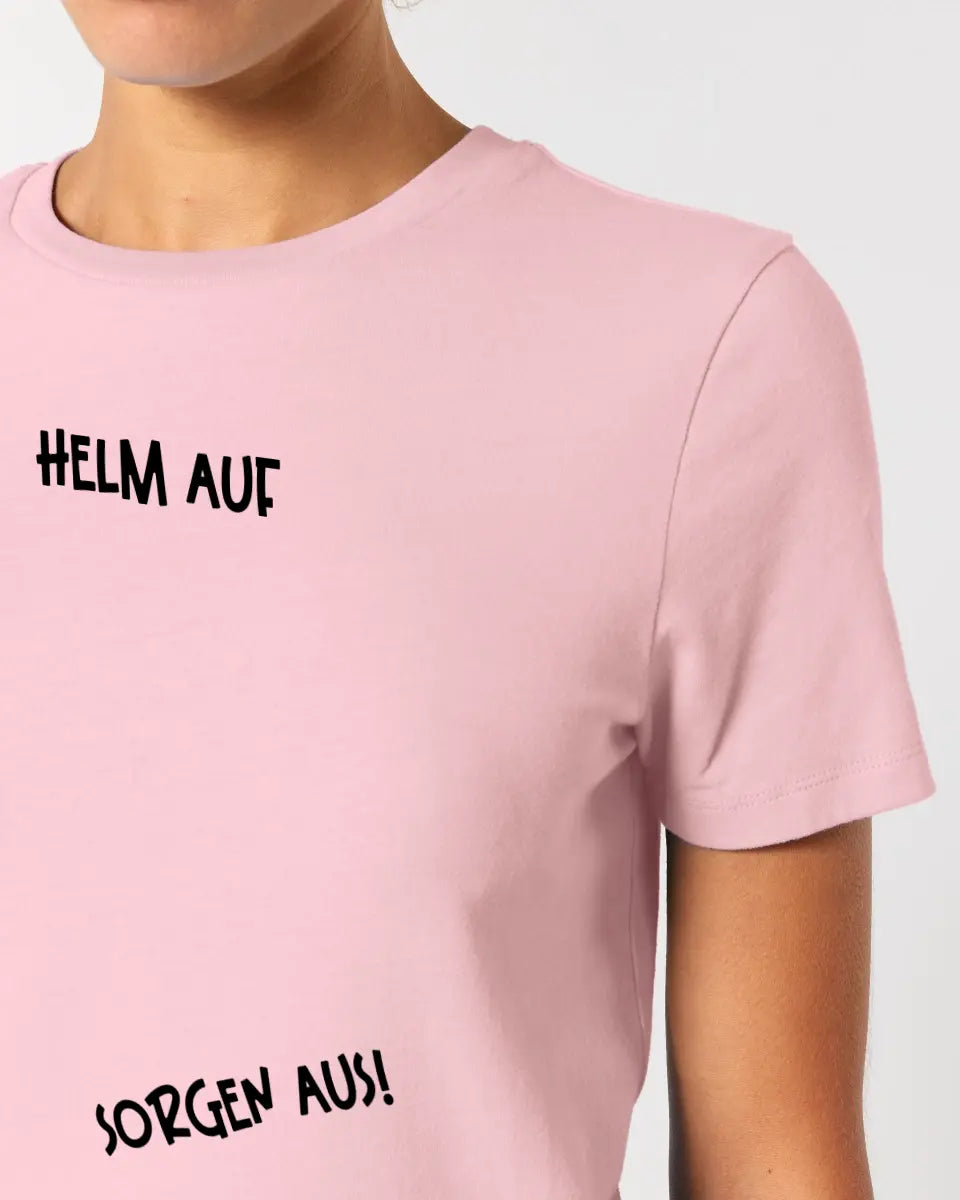 Echte Sternkarte als Helm + Text • Ladies Premium T-Shirt XS-2XL aus Bio-Baumwolle für Damen • Exklusivdesign • personalisiert