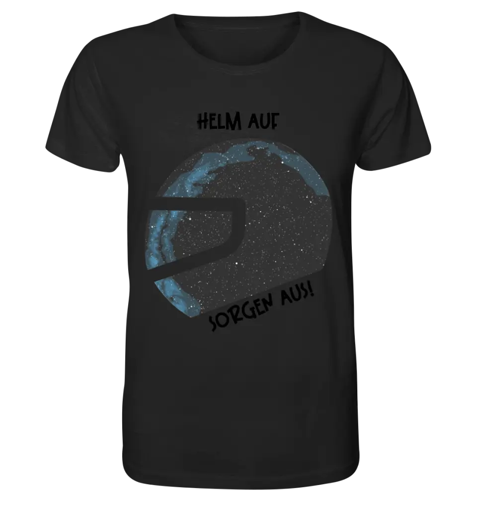 Real star map as helmet + text • Unisex premium T-shirt XS-5XL made of organic cotton for women &amp; men • Exclusive design • personalized