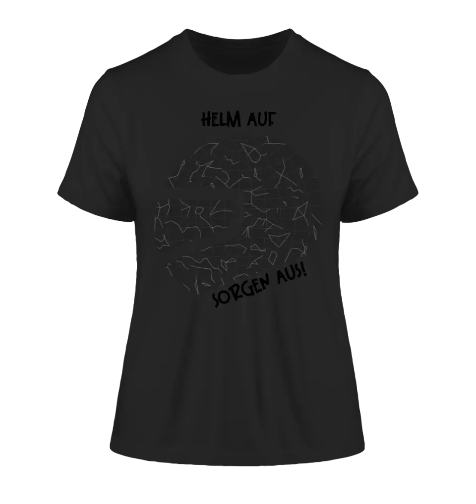 Real star map as helmet + text • Ladies Premium T-Shirt XS-2XL made of organic cotton for women • Exclusive design • personalized