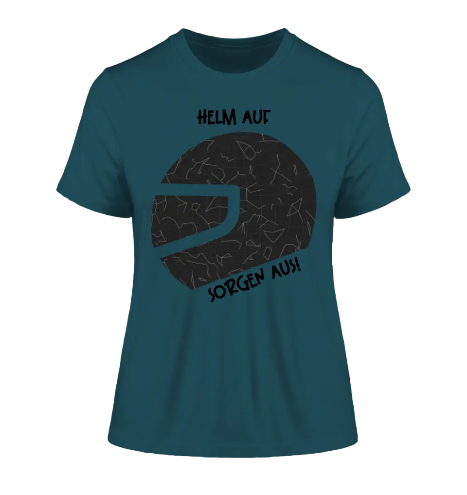 Real star map as helmet + text • Ladies Premium T-Shirt XS-2XL made of organic cotton for women • Exclusive design • personalized