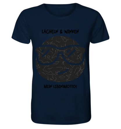 Real star map as emoticon with sunglasses + text • Unisex premium T-shirt XS-5XL made of organic cotton for women &amp; men • Exclusive design • personalized