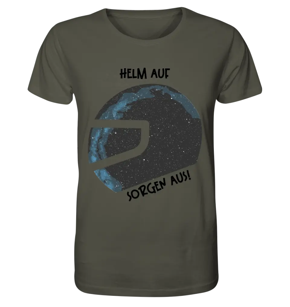 Real star map as helmet + text • Unisex premium T-shirt XS-5XL made of organic cotton for women &amp; men • Exclusive design • personalized