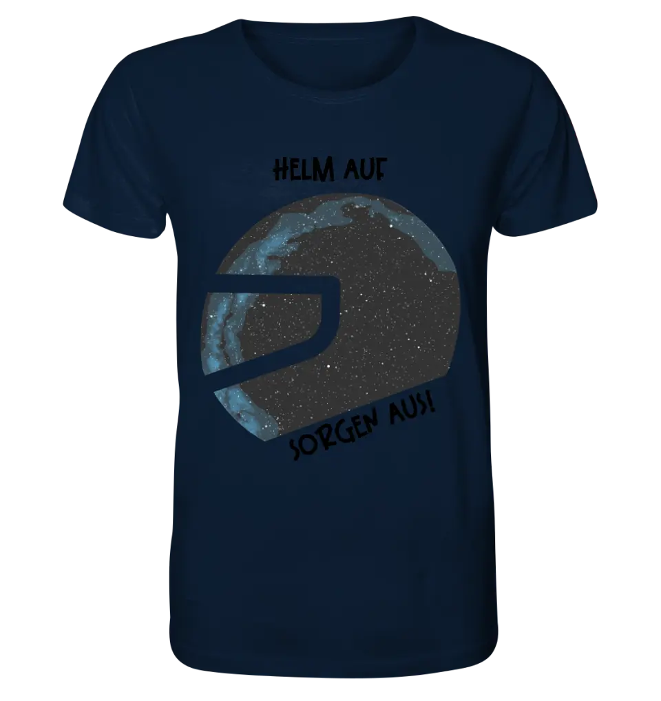 Real star map as helmet + text • Unisex premium T-shirt XS-5XL made of organic cotton for women &amp; men • Exclusive design • personalized