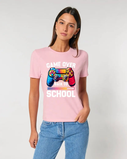 GAME OVER • BACK TO SCHOOL • Schule • Schulanfang • Ladies Premium T-Shirt XS-2XL aus Bio-Baumwolle für Damen • Exklusivdesign • personalisiert