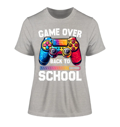 GAME OVER • BACK TO SCHOOL • Schule • Schulanfang • Ladies Premium T-Shirt XS-2XL aus Bio-Baumwolle für Damen • Exklusivdesign • personalisiert