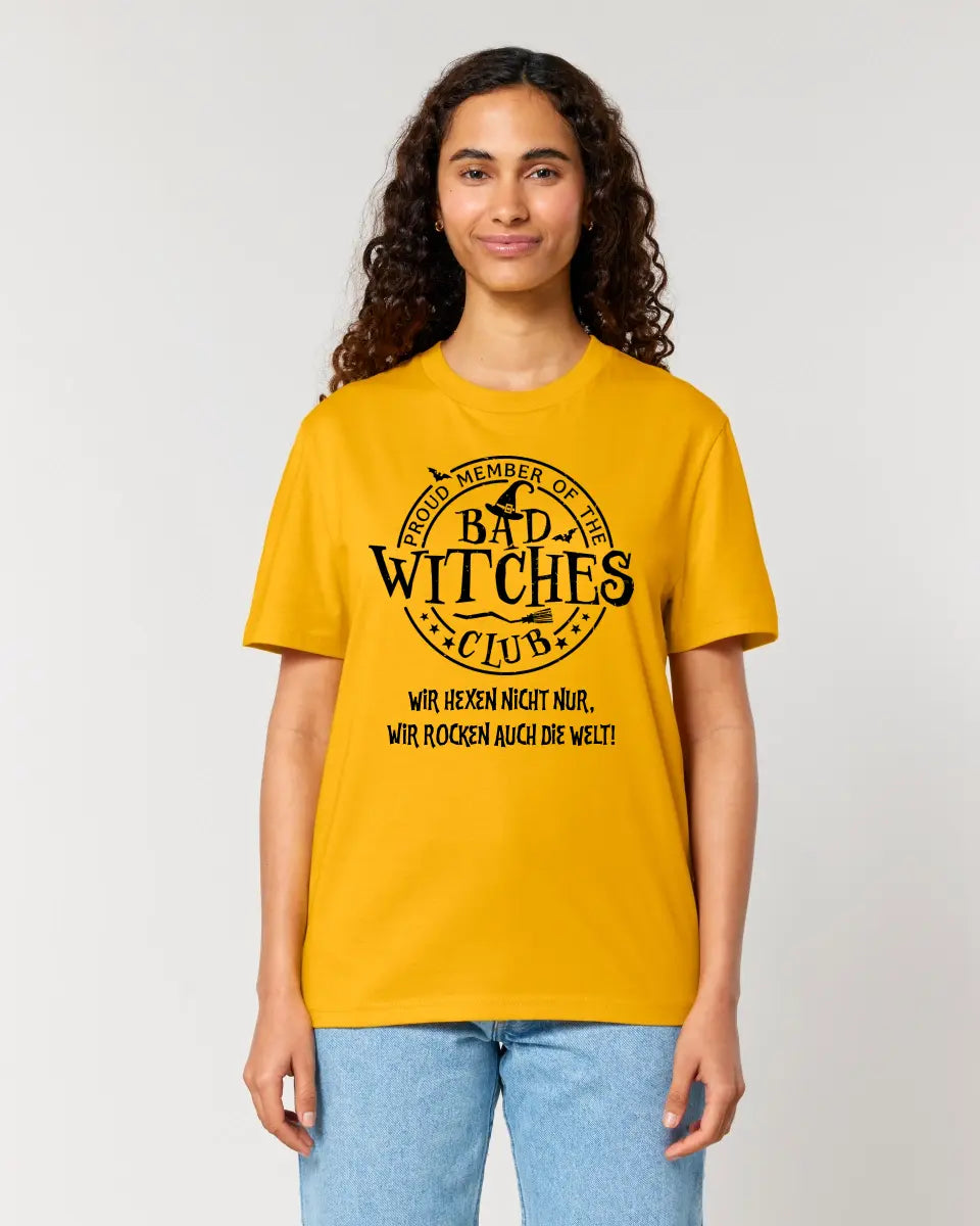 BAD WITCHES CLUB + Text • Halloween • Unisex Premium T-Shirt XS-5XL aus Bio-Baumwolle für Damen & Herren • Exklusivdesign • personalisiert