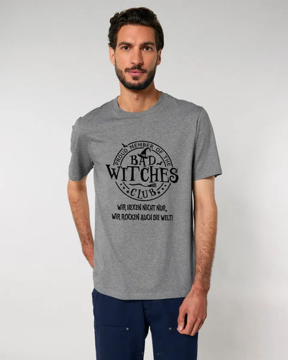 BAD WITCHES CLUB + Text • Halloween • Unisex Premium T-Shirt XS-5XL aus Bio-Baumwolle für Damen & Herren • Exklusivdesign • personalisiert