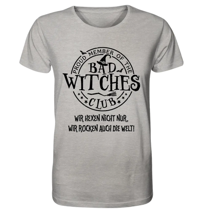 BAD WITCHES CLUB + Text • Halloween • Unisex Premium T-Shirt XS-5XL aus Bio-Baumwolle für Damen & Herren • Exklusivdesign • personalisiert