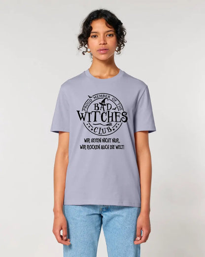 BAD WITCHES CLUB + Text • Halloween • Unisex Premium T-Shirt XS-5XL aus Bio-Baumwolle für Damen & Herren • Exklusivdesign • personalisiert