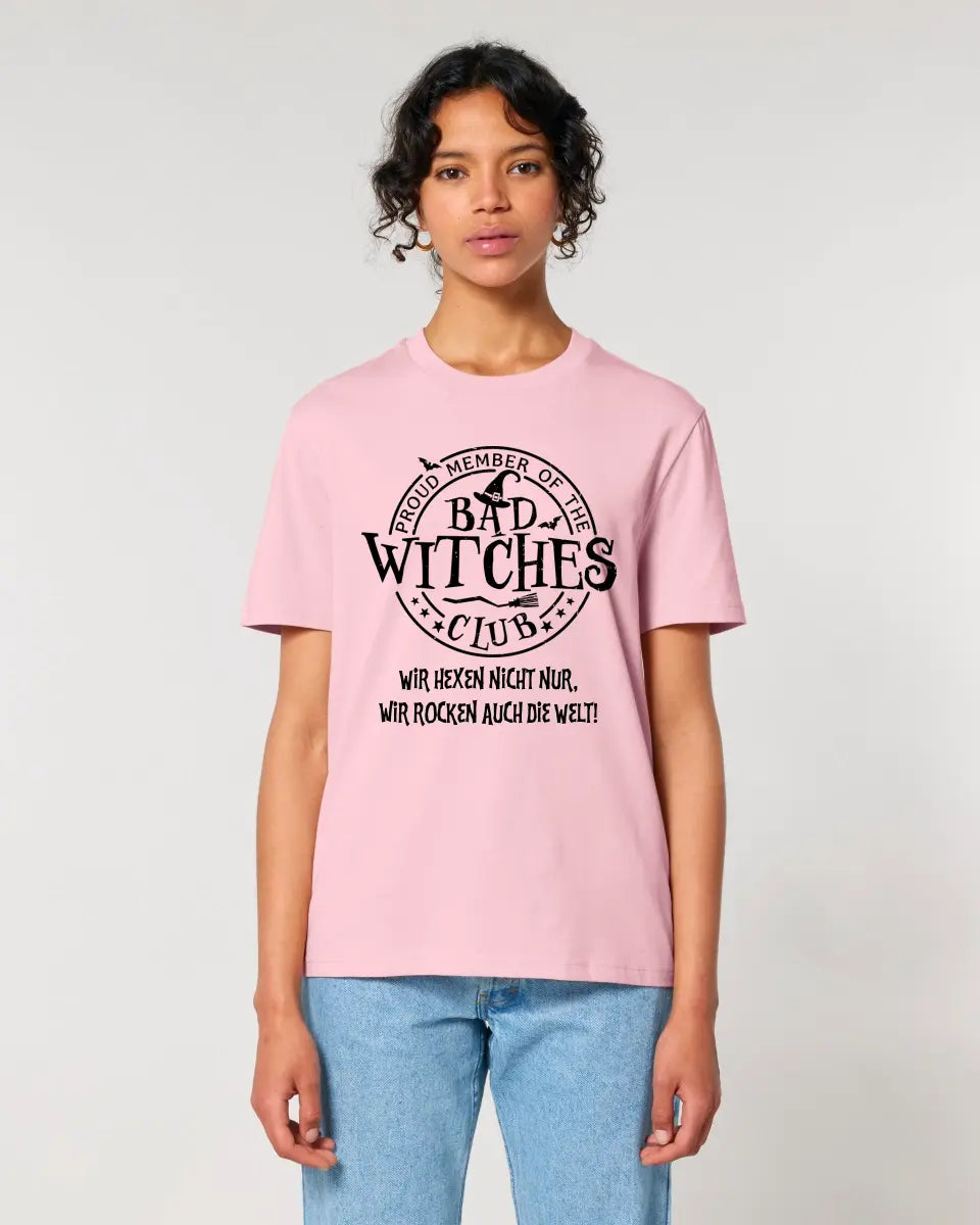 BAD WITCHES CLUB + Text • Halloween • Unisex Premium T-Shirt XS-5XL aus Bio-Baumwolle für Damen & Herren • Exklusivdesign • personalisiert