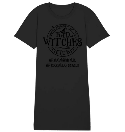 BAD WITCHES CLUB + Text • Halloween • Ladies Premium T-Shirt Dress made of organic cotton S-2XL • Exclusive design • personalized