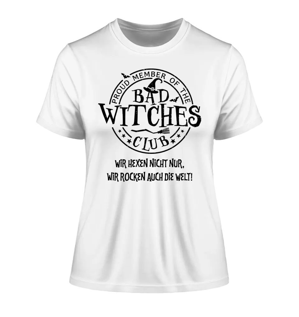 BAD WITCHES CLUB + Text • Halloween • Ladies Premium T-Shirt XS-2XL aus Bio-Baumwolle für Damen • Exklusivdesign • personalisiert