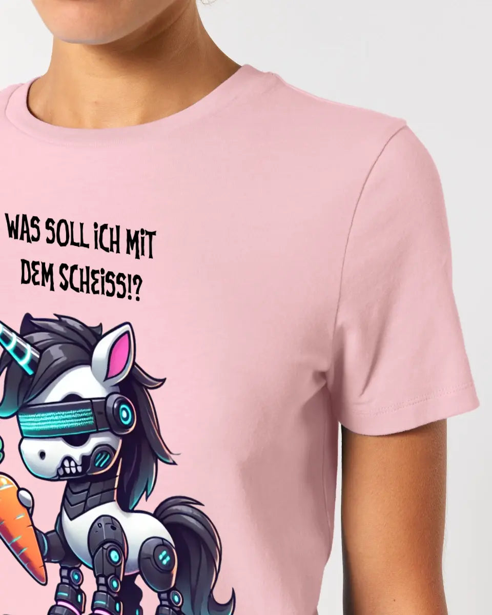 CYBER EINHORN + Text • Ladies Premium T-Shirt XS-2XL aus Bio-Baumwolle für Damen • Exklusivdesign • personalisiert