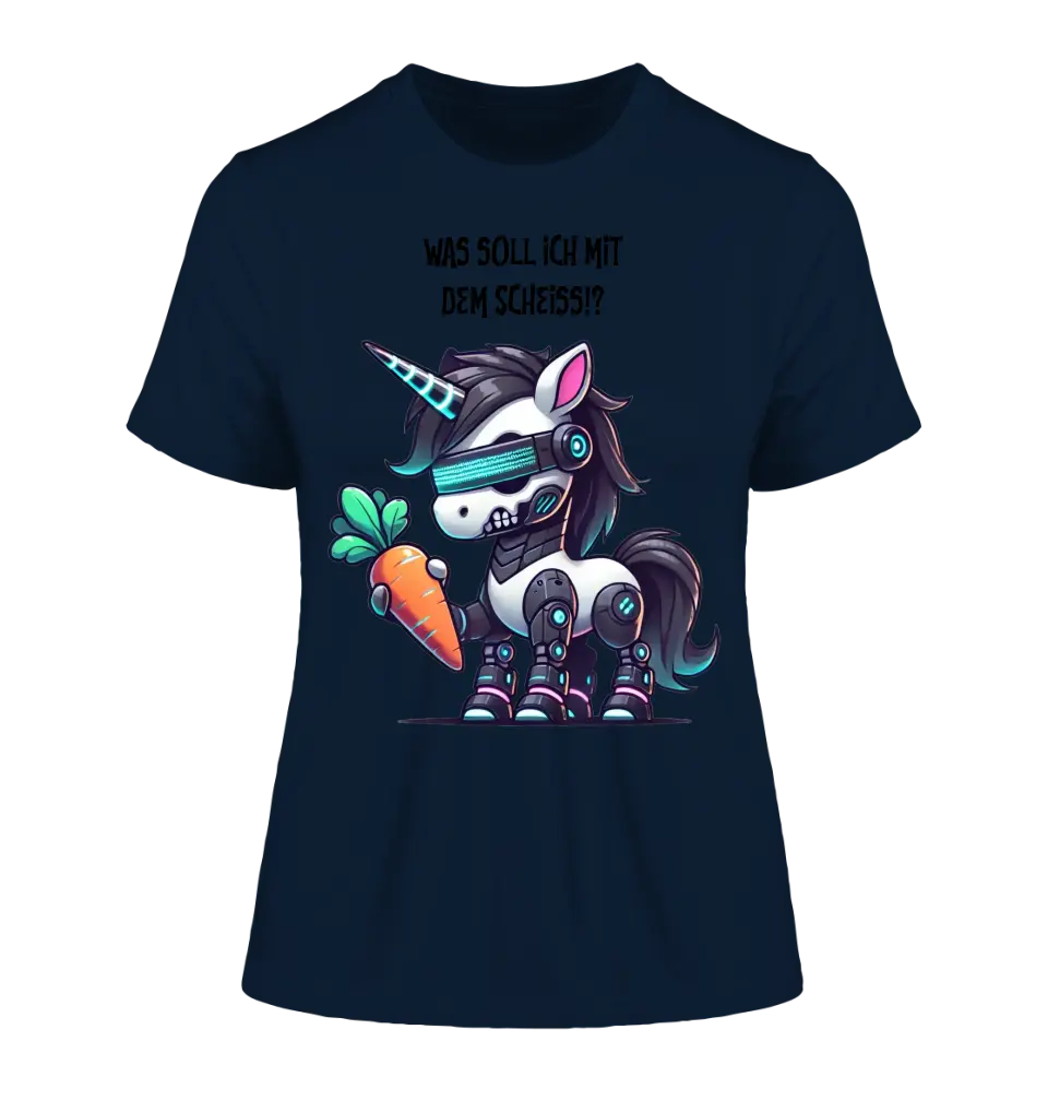 CYBER EINHORN + Text • Ladies Premium T-Shirt XS-2XL aus Bio-Baumwolle für Damen • Exklusivdesign • personalisiert