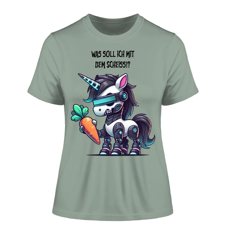 CYBER EINHORN + Text • Ladies Premium T-Shirt XS-2XL aus Bio-Baumwolle für Damen • Exklusivdesign • personalisiert