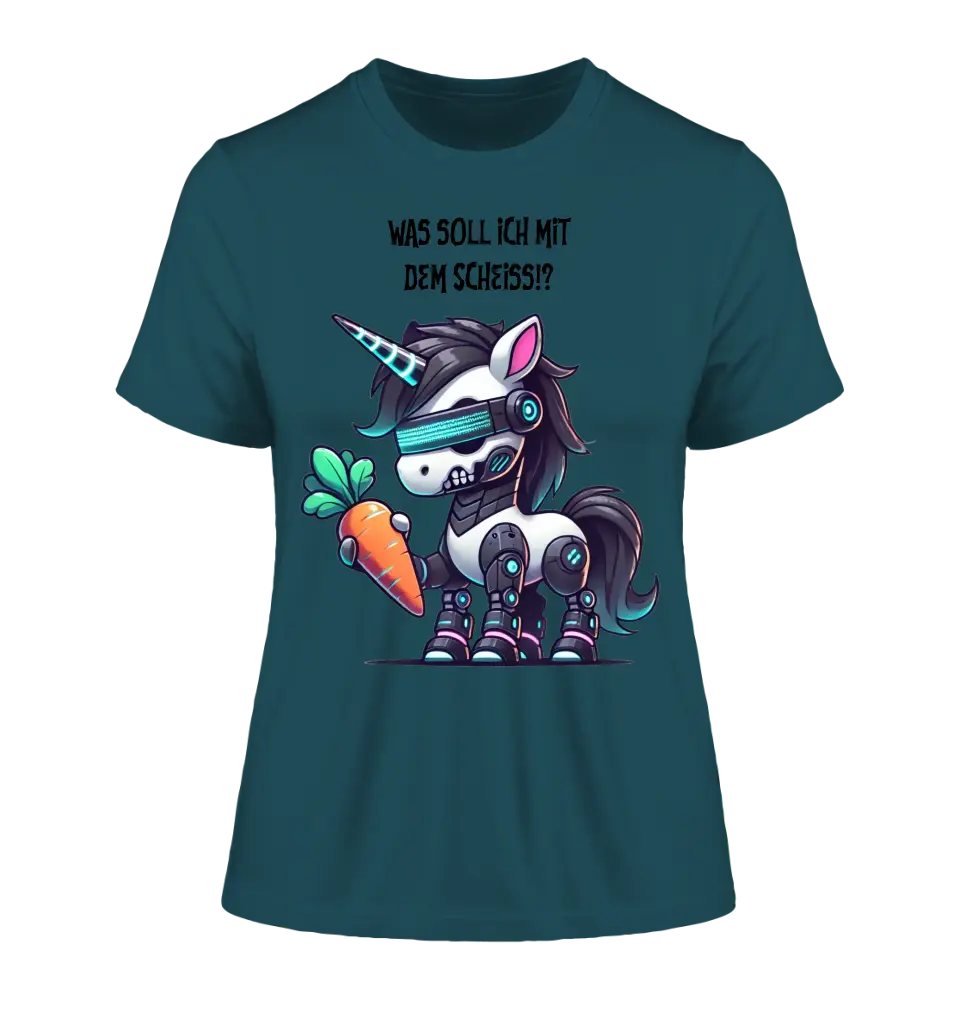 CYBER EINHORN + Text • Ladies Premium T-Shirt XS-2XL aus Bio-Baumwolle für Damen • Exklusivdesign • personalisiert